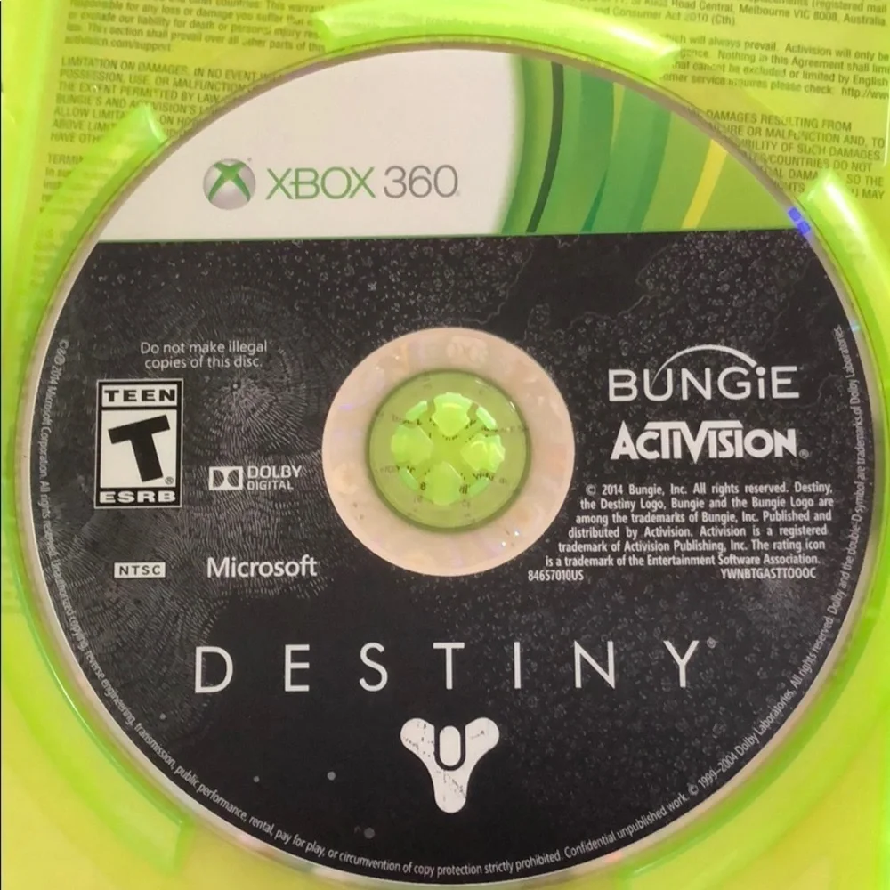 XBOX 360 Destiny Video Game